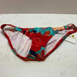 NWT Body Glove Red Floral Bikini Bottom Swimsuit